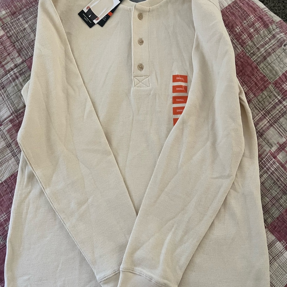 Men's Cream Henley Shirt